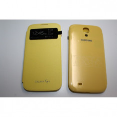 Husa Flip Cover S-View Samsung S4 i9500 galbena