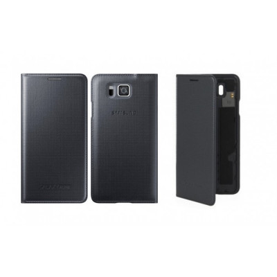 Husa Flip Cover Samsung Galaxy ALPHA SM-G850 neagra ORIGINALA foto