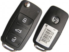 Cheie Briceag Completa VW GOLF 6 Model NOU cu Cip Si Electronica BRE3284 foto