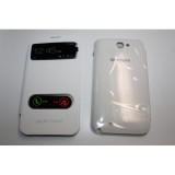Husa Flip Cover S-View Samsung Note 2 N7100 alba, Alb, Alt model telefon Samsung, Cu clapeta