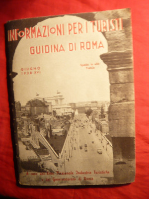 Harta Romei cu ghid pt. turisti - 1938 Italia foto