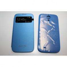 Husa Flip Cover S-View Samsung S4 i9500 albastra