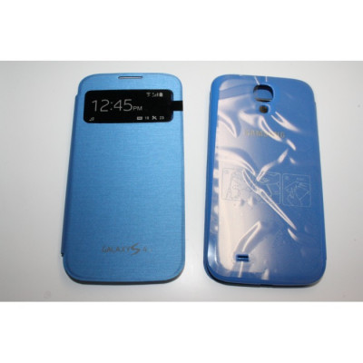 Husa Flip Cover S-View Samsung S4 i9500 albastra foto