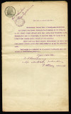 1926 Romania, Act fiscal marca fixa 20 Lei, timbru sec, Tribunal Arges, Pitesti