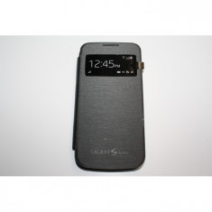 Husa Flip Cover S-View Samsung S4 Mini i9190 neagra