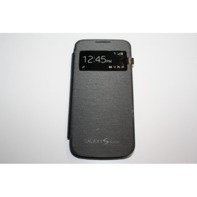 Husa Flip Cover S-View Samsung S4 Mini i9190 neagra foto