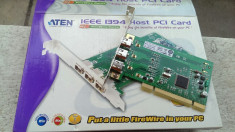 Adaptor FireWire ieee 1394 Texas instruments PCI 3 porturi externe foto