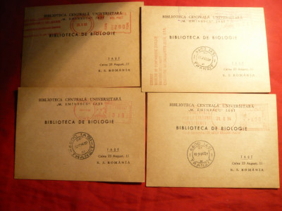 6 Carti Postale ,francatura mecanica rosie Danemarca ,Cehoslovacia ,SUA, Italia foto