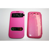 Husa Flip Cover S-View Samsung S3 i9300 roz, Alt model telefon Samsung, Cu clapeta