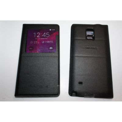 Husa Flip Cover S-View Samsung Note 4 neagra foto