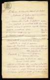 1927 Romania, Act fiscal marca fixa 10 Lei, timbru sec, Tribunal Arges, Pitesti