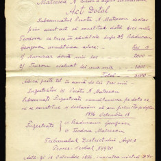 1927 Romania, Act fiscal marca fixa 10 Lei, timbru sec, Tribunal Arges, Pitesti