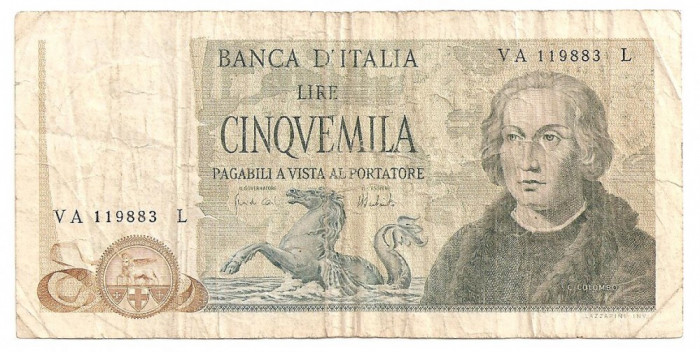 ITALIA 5000 LIRE 1973 Uzata