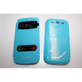 Husa Flip Cover S-View Samsung S3 i9300 albastra, Albastru, Alt model telefon Samsung, Cu clapeta