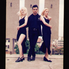1999 Fotografie originala trupa dance DOUBLE D, Daniel Badea, Catalina Zanfir