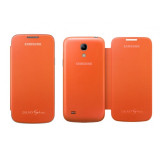 Husa Flip Cover Samsung Galaxy S4 Mini i9190 portocalie ORIGINALA, Portocaliu, Alt model telefon Samsung, Cu clapeta