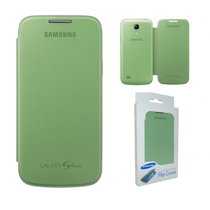 Husa Flip Cover Samsung Galaxy S4 Mini i9190 verde ORIGINALA