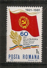 Romania.1981 60 ani PCR CR.594 foto