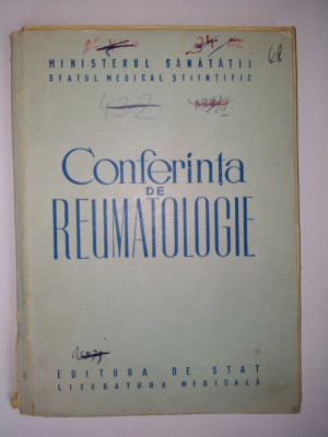 Conferinta de Reumatologie Ed. de stat literatura medicala 1951 foto