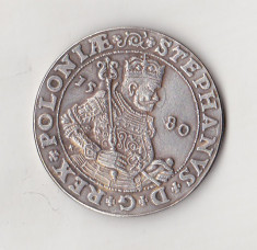 bnk mnd Transilvania Polonia Thaler 1580 Stefan Bathory REPLICA alama argintata foto