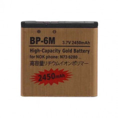 Acumulator De Putere Nokia BP-6M N73 N77 N93 9300 6288 6280 6234 6233 6151 3250 Gold 2450 mAh foto