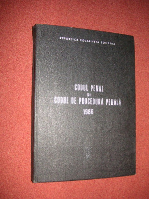 Codul penal si codul de procedura penala 1986 foto