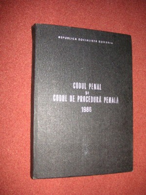 Codul penal si codul de procedura penala 1986 foto