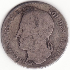 Regatul Belgiei - 1/2 Franc 1844 - Argint foto