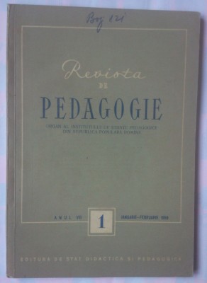 REVISTA DE PEDAGOGIE - NR. 1, ANUL VIII, IANUARIE-FEBRUARIE 1959 foto