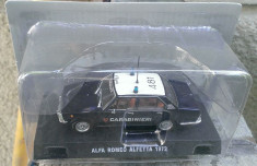 Macheta metal 1/43 - Alfa Romeo Alfetta 1972 - Carabinieri - Noua, Sigilata foto