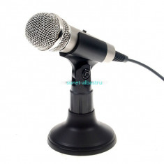 microfon pentru calculator/ laptop/ PC; cu suport flexibil; mufa jack 3,5mm foto