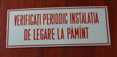 indicator - tabla emailata - protectia muncii - verificare instalatie electrica foto