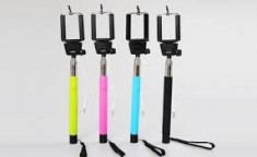 Selfie stick baston telescopic pt selfie cu declansator Buton pe maner foto