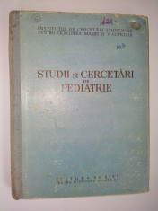 Studii si cercetari de pediatrie Ed. de stat 1953 ( vol. I ) foto