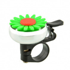 Claxon bicicleta Flower floare verde foto