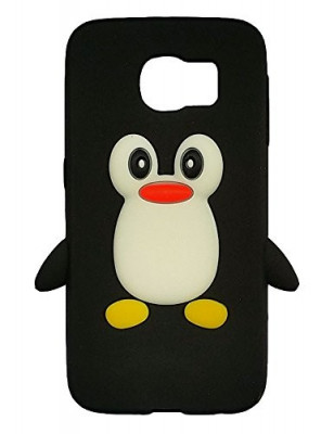 Husa pinguin soft silicon Samsung Galaxy S6 + folie protectie ecran foto