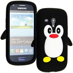 Husa protectie silicon model pinguin Samsung Galaxy S3 Mini i8190 + folie foto