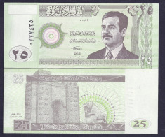 IRAK IRAQ 25 DINARS DINARI 2001, P-86a.1 , UNC [1] necirculata foto