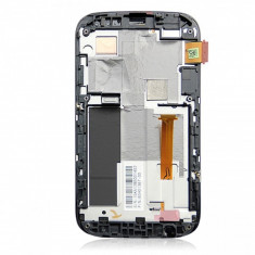 Carcasa fata cu touchscreen si display HTC Desire X argintie Originala foto