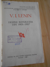 V. I. LENIN--DESPRE REVOLUTIA DIN 1905-1907 foto