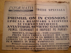 Primul om in cosmos - Informatia Bucurestiului 12 aprilie 1961 Editie  Speciala | Okazii.ro