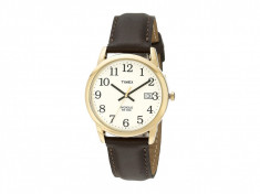 Ceas Timex Classic EZRead Analog Gold Case Brown Leather Strap Watch | 100% original, import SUA, 10 zile lucratoare foto