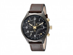 Ceas Timex Intelligent Quartz Fly Back Chronograph Leather Strap Watch | 100% original, import SUA, 10 zile lucratoare foto
