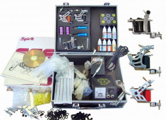 KIT DE TATUAT COMPLET 3 MASINI,GEANTA TRANSPORT SI ACCESORII LA SUPERPRET foto