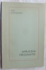 IVO MUNCIAN - ARMONII REGASITE (VERSURI, editia princeps - 1988)