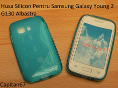 Husa Silicon Pentru Samsung Galaxy Young 2 G130 Albastra foto