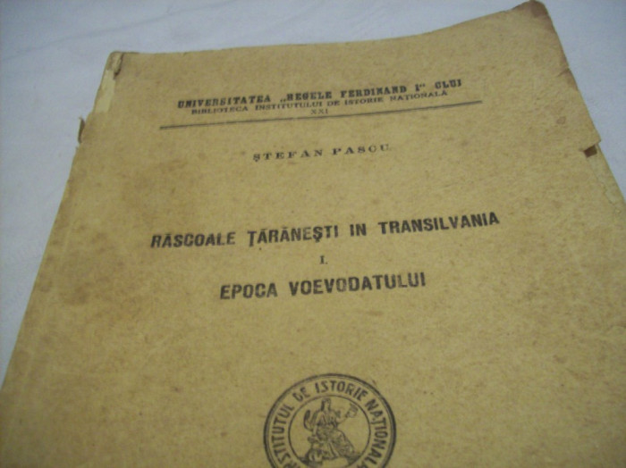 rascoale taranesti in transilvania-I-epoca voevodatului-1947-s. pascu