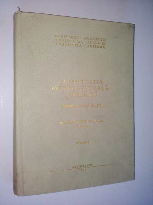 Clasificarea internationala a bolilor, vol. I - 1978