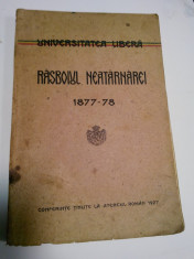 RASBOIUL NEATARNARII 1877-78 (conferinte tinute la Ateneul Roman 1927) foto