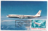 % ilustrata maxima-Boeing 707-EXPOZITIA NEW ZEALAND- Bucuresti-Singapore, Europa